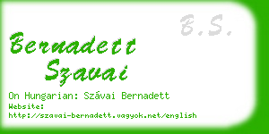 bernadett szavai business card