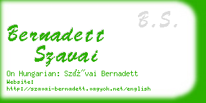 bernadett szavai business card